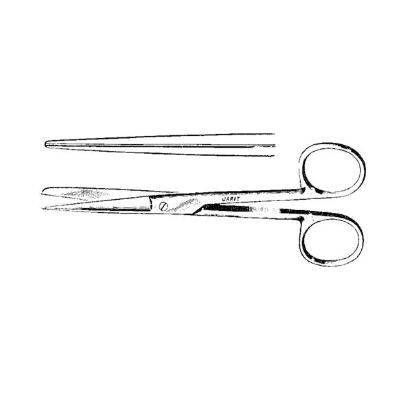 Integra Neurosciences Scissors Operating 4-1/2" Sharp/Blunt Straight Stainless Steel Ea - 100-125