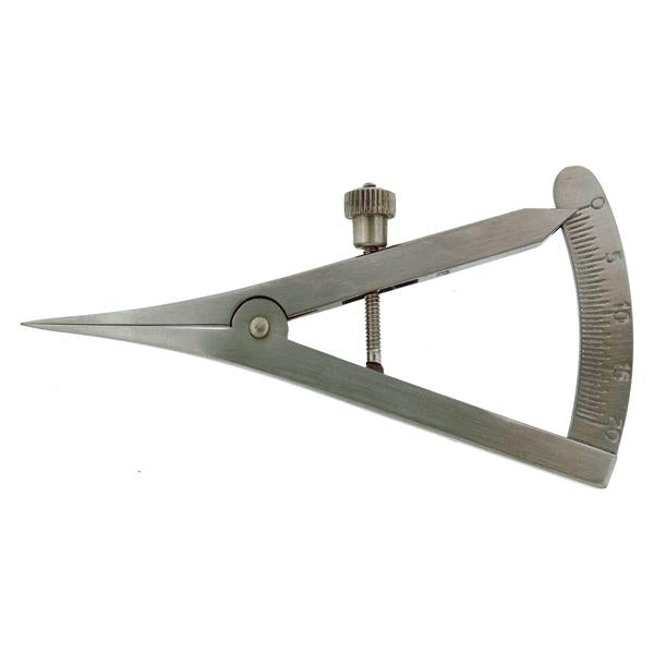 BR Surgical, Caliper Castroviejo 3" 9Mm Graduated 0-20Mm German Stainless Steel Ea - BR42-58307