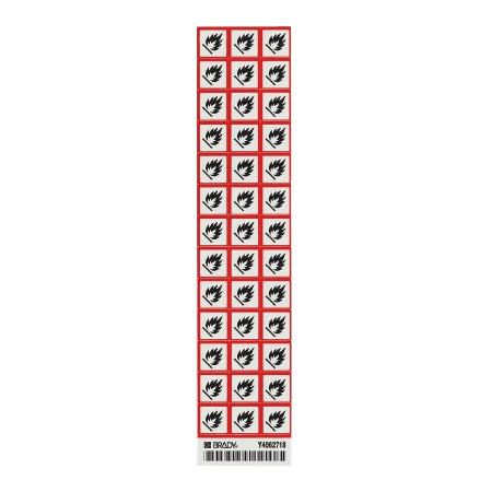 Market Lab - Pre-Printed Label Warning Label Black / Red / White Paper Diagram / Symbol Black Biohazard - 42667