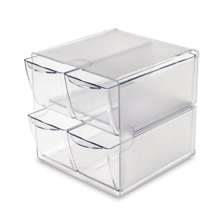 Market Lab - 4 Drawer Organizer Bin Clear Plastic - 50295-CL