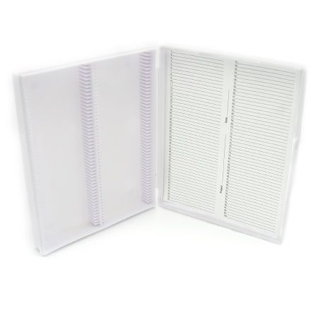Heathrow Scientific - Slide Storage Box 37 X 169 X 210 mm White Polypropylene 100 Slide Capacity - HS15991C