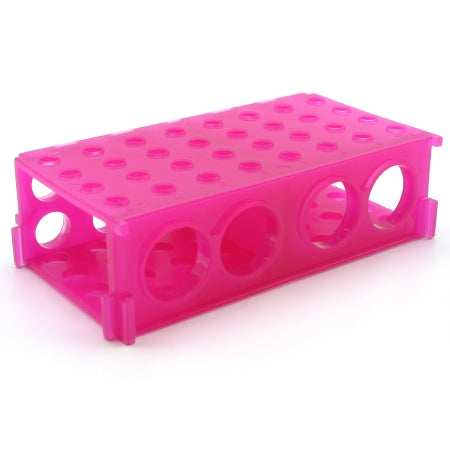 Heathrow Scientific - 4-Way Test Tube Rack 80 Place 1.5 to 2.0 / 0.5 / 15 / 50 mL Tube Size Pink 2-1/8 X 3-3/4 X 6-7/8 Inch - HS29022D