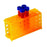 Heathrow Scientific - 4-Way Test Tube Rack 80 Place 1.5 to 2.0 / 0.5 / 15 / 50 mL Tube Size Orange 2-1/8 X 3-3/4 X 6-7/8 Inch - HS29022F