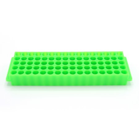 Heathrow Scientific - Fraction Collector Plate Microtube Rack 80 Place 1.5 to 2.0 mL Tube Size Green 30 X 67 X 225 mm - HS29025C