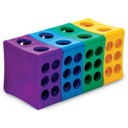 Rota-Rack - Interlocked Rack Test Tube Rack 26 Place 10 to 13 / 10 to 15 / 10 to 20 / 50 mL Tube Size Purple / Blue / Green / Yellow 4-1/3 X 4-1/3 X 8-4/5 Inch - HS29040A