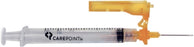 Carepoint Safety - Syringe with Hypodermic Needle 3 mL 25 Gauge 1 Inch Regular Wall Hinged Safety Needle - 35-8201