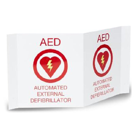 AED Plus - Wall Sign First Aid Sign AED Automated External Defibrillator with symbol - Zoll Medical - 8000-0868