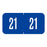 Tabbies - Pre-Printed Label Chart Tab Blue 21 21 White Numeric 3/4 X 1-1/2 Inch - 94621