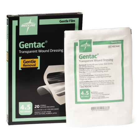 Gentac - Transparent Dressing Rectangle 4 X 5 Inch 1 Tab Delivery Without Label Sterile - MSC1645