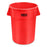 ULINE - Trash Can 44 gal. Round Red Plastic Open Top - H-3688R