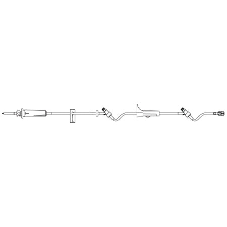 SafeDAY - Primary IV Administration Set 60 Drops / mL Drip Rate 105 Inch Tubing 2 Ports - B. Braun - 352635