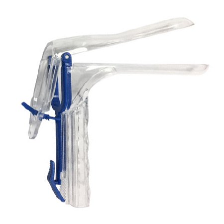 PremierPro - Vaginal Speculum Graves NonSterile Office Grade Plastic Large Double Blade Duckbill Disposable Built-In Light Source - 5315