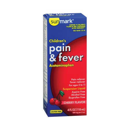 sunmark - Children's Pain Relief 160 mg / 5 mL Strength Acetaminophen Oral Suspension 4 oz. - 70677011601