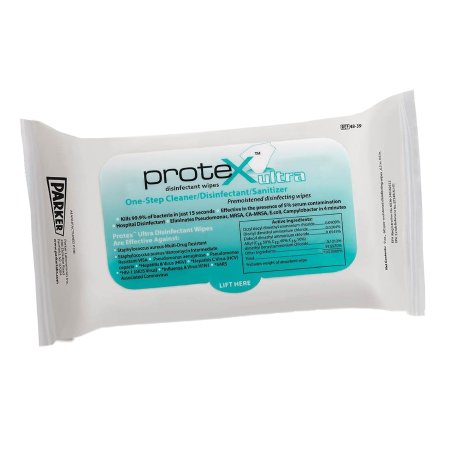 Protex - Surface Disinfectant Cleaner Premoistened Manual Pull Wipe 60 Count Soft Pack Lemon Scent NonSterile - 48-40