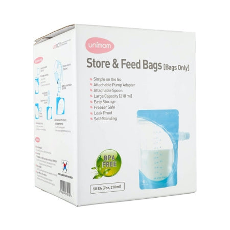 Unimon Store and Feed - Breast Milk Storage Bag with Adapter 20 oz. Plastic - Zev Supplies Corp - SNF20