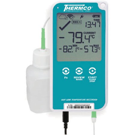 LogTag - Ultra-Low Temperature Vaccine Data Logger with Alarm Fahrenheit / Celsius -130° to +104°F (-90° to +40°C) External Probe Wall Mount AC Adaptor / USB / Battery Backup - LTUTREL30WIFI