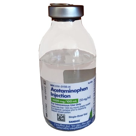 Sandoz - ANALGESIC / ANTIPYRETIC 10 mg / mL Strength Acetaminophen Injection 100 mL - 00781315695