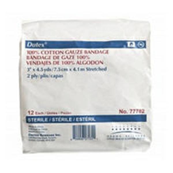 Integra LifeSciences Corp Bandage Dutex Conforming Cotton 3"X4.1Yd Lf Sterile Tan 96/Ca - 77782