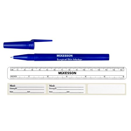 McKesson - Surgical Skin Marker with Label Gentian Violet Fine Tip Ruler Sterile - 19-0762