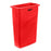 ULINE - Trash Can 23 gal. Rectangular Red Plastic Open Top - H-5148R