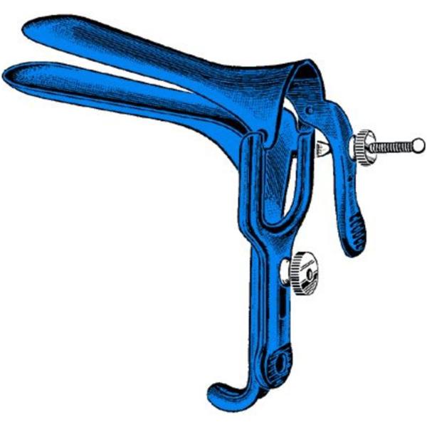 Sklar Instruments Speculum Vaginal Graves 4X1-1/4" Medium Blue Stainless Steel/Coated Ea - 91-5062