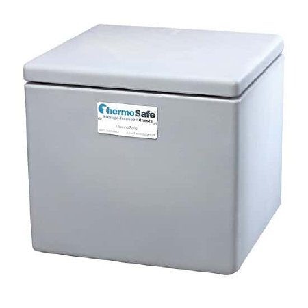 Thermosafe - Dry Ice Storage / Transport Chest ThermoSafe 9-1/4 X 9-3/4 X 11-1/2 Inch Inside Dimensions Gray Polyethylene 50 lbs. Ice Capacity - 03719-00