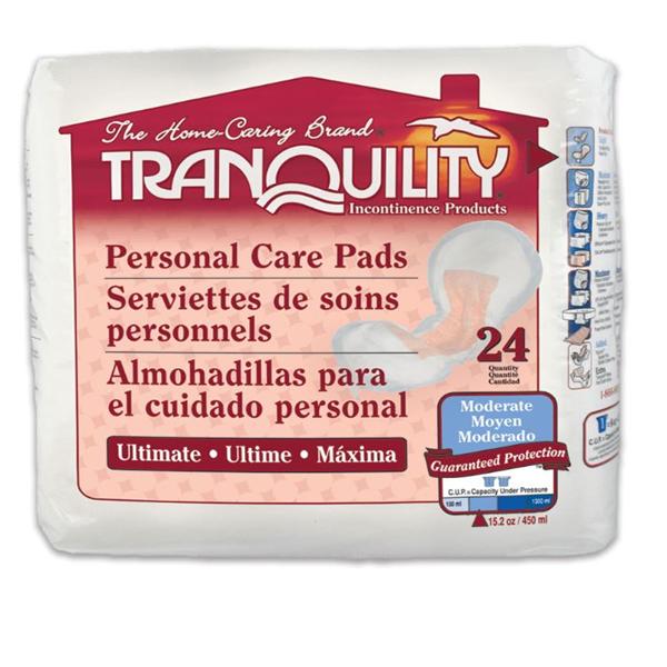 Principle Business Ent. Pad Tranquility Adult Small 13.5X6.5" Ultimate Odor Reduction White 96/Ca - 2381