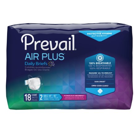 Prevail Air Plus - Unisex Adult Incontinence Brief Size 2 Disposable Heavy Absorbency - PVBNG-013CA