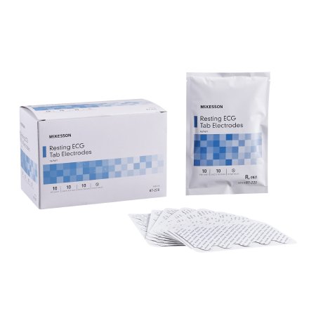 McKesson - ECG Tab Electrode Resting Non-Radiolucent Vinyl Material 10 per Pack - 87-220