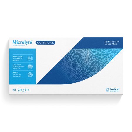Microlyte Surgical - Silver Wound Matrix Dressing 2 X 9 Inch Rectangle Sterile - 91006