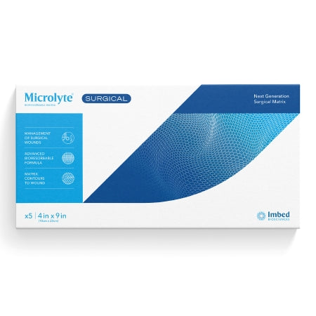 Microlyte Surgical - Silver Wound Matrix Dressing 4 X 9 Inch Rectangle Sterile - Imbed Biosciences - 91007