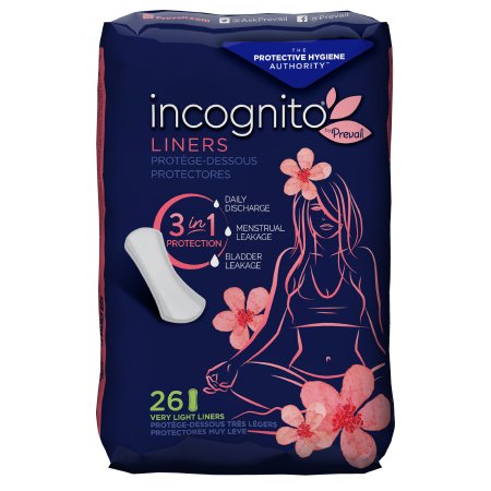 incognito by Prevail - Panty Liner Light Absorbency - First Quality - PVH-626