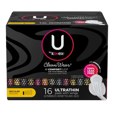 U by Kotex Clean Wear - Feminine Pad Ultra Thin with Wings Regular Absorbency - 53469