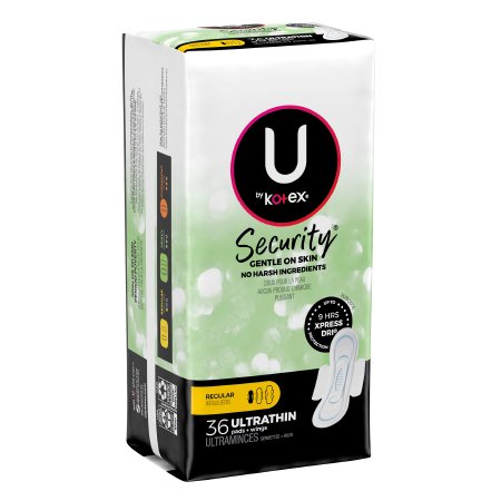 U by Kotex Security - Feminine Pad Ultra Thin with Wings Regular Absorbency - 53631