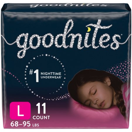 Goodnites - Female Youth Absorbent Underwear GoodNites Pull On with Tear Away Seams Size 5 / Large Disposable Heavy Absorbency - 53363