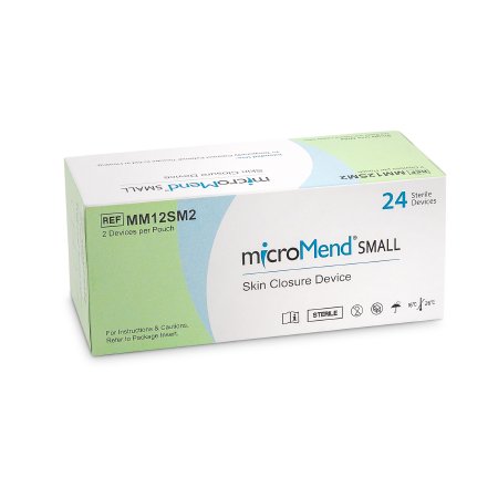 MicroMend - Skin Closure Strip 12 X 28 mm Polyurethane Film / Metal Cantilever Spring Strip Clear / Metal - MM12SM2