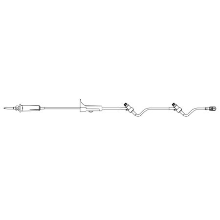 SafeDAY - Primary IV Administration Set 15 Drops / mL Drip Rate 126 Inch Tubing 2 Ports - B. Braun - 352645