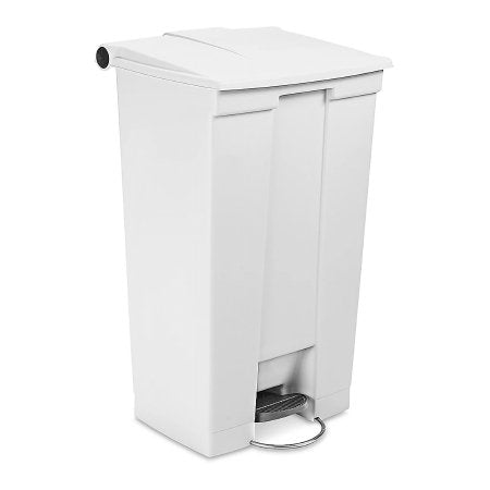 Rubbermaid - Trash Can 23 gal. Rectangular White Plastic Step On - H-2670W