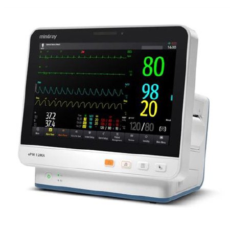 Mindray ePM 12MA - Patient Monitor Vital Signs Monitoring Type ECG, NIBP, Respiration, Spo2, Temperature AC Power / Battery Operated - Mindray Usa - 121-001878-00