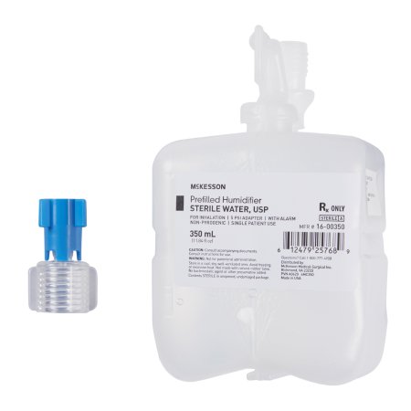 McKesson - Humidifier Bottle with Adapter 350 mL Sterile Water Universal - 16-00350