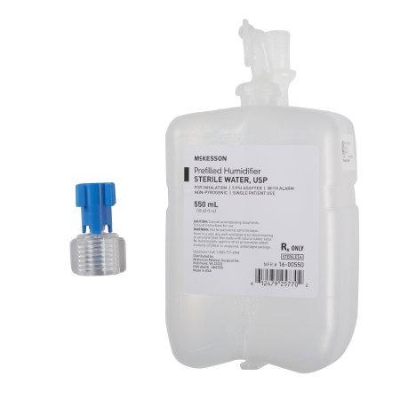McKesson - Humidifier Bottle with Adapter 550 mL Sterile Water Universal - 16-00550