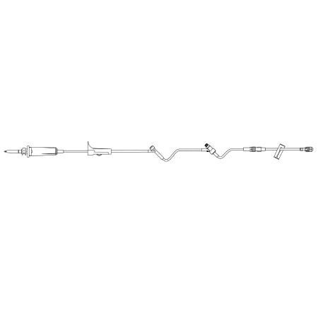 SafeDAY - Primary IV Administration Set with Extension Set 10 Drops / mL Drip Rate 88 Inch Tubing 2 Ports - B. Braun - 352631