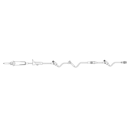 SafeDAY - Primary IV Administration Set with Extension Set 10 Drops / mL Drip Rate 92 Inch Tubing 3 Ports - B. Braun - 352632