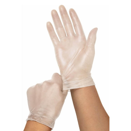 Medline - Exam Glove Large NonSterile Vinyl Standard Cuff Length Smooth Clear Not Chemo Approved - PVC513