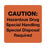 Key Surgical - Pre-printed Label Warning Label Fluorescent Red Paper Biohazard Drugs Black Caution 3 X 3 Inch - ULBH325