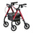New Star HD Petite - 4 Wheel Rollator Red Adjustable Height / Folding Aluminum Frame - 4279RD