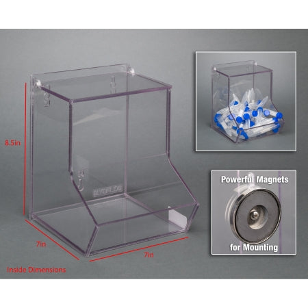 Poltex - Bulk Bin with Lid Clear PETG 7 X 7 X 8-1/2 Inch - BLKBNLIDS-M