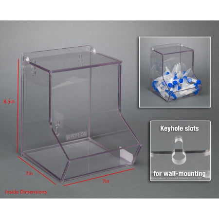 Poltex - Bulk Bin with Lid Clear PETG 7 X 7 X 8-1/2 Inch - BLKBNLIDS-W