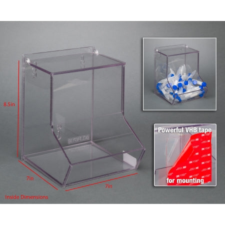 Poltex - Bulk Bin with Lid Clear PETG 7 X 7 X 8-1/2 Inch - BLKBNLIDS-T