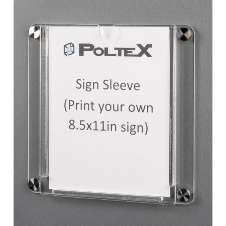 Poltex DECO - Sign Holder 1/4 Inch Acrylic - DECOSIG8511-W